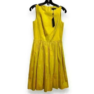 Boss by hugo boss dress in mustard (yellow) color size 6 fit as size S